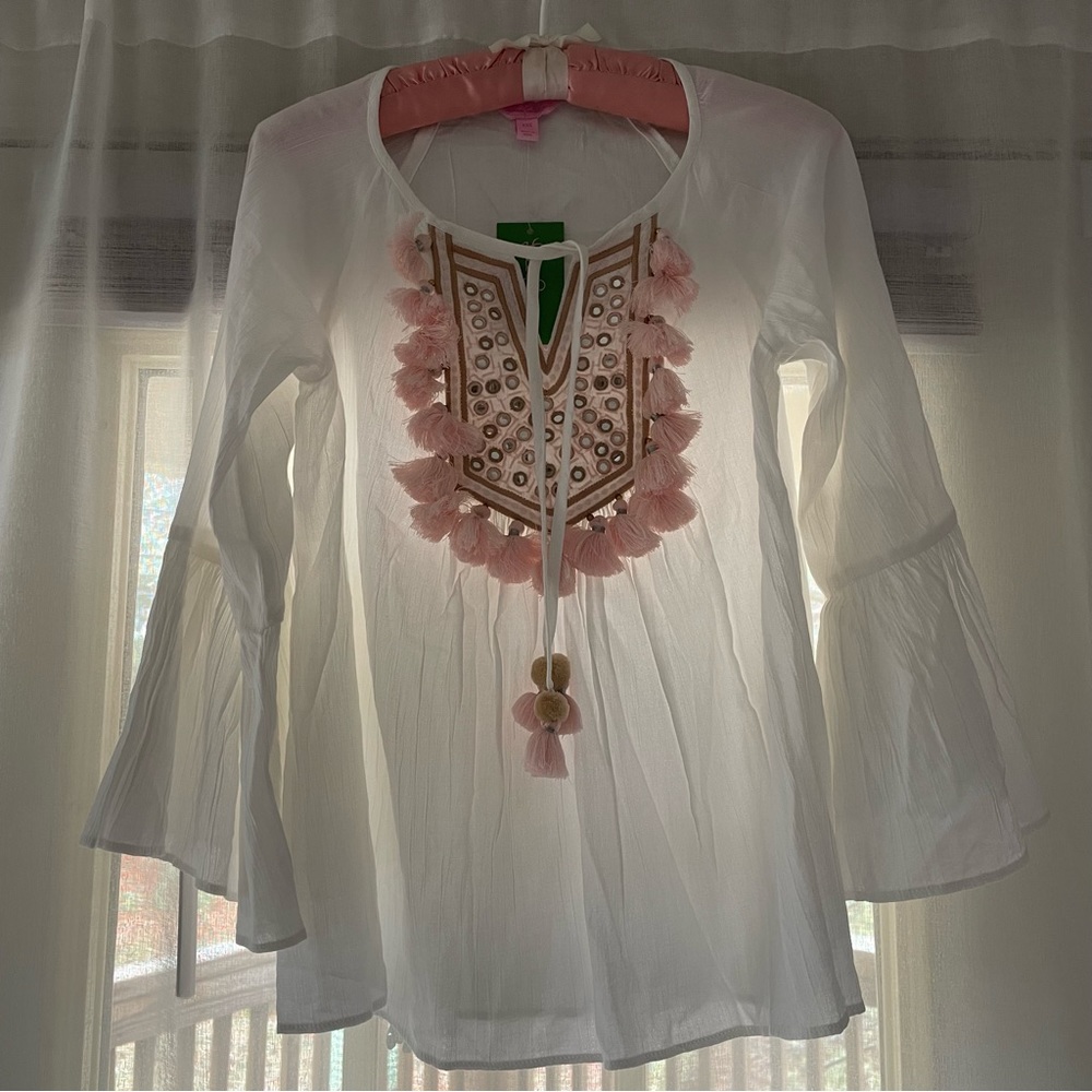 Lilly Pulitzer Blouse Pom Pom